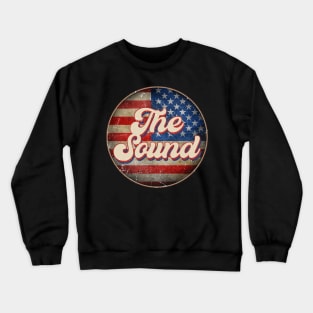 American Flag Personalized Sound Proud Name Birthday Crewneck Sweatshirt